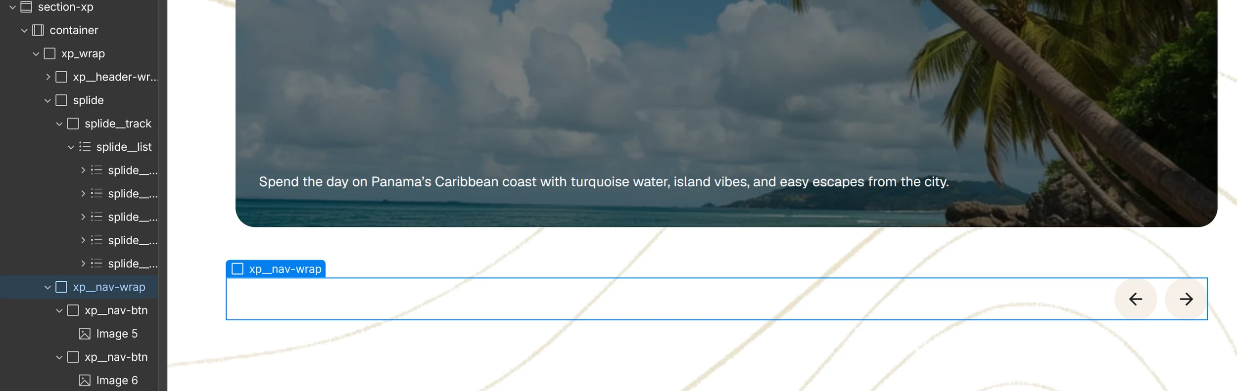 Slider buttons